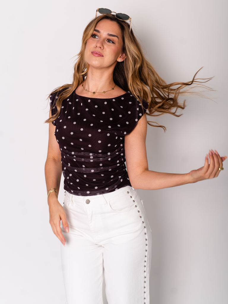 Dots Trend Top - Braun