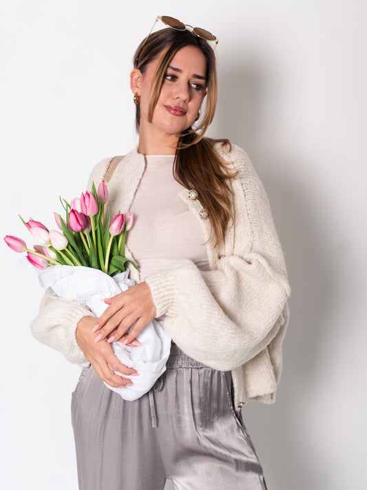 Emelie Strickjacke - Creme