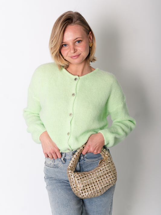Hanni Soft Strickjacke - Apfelgrün