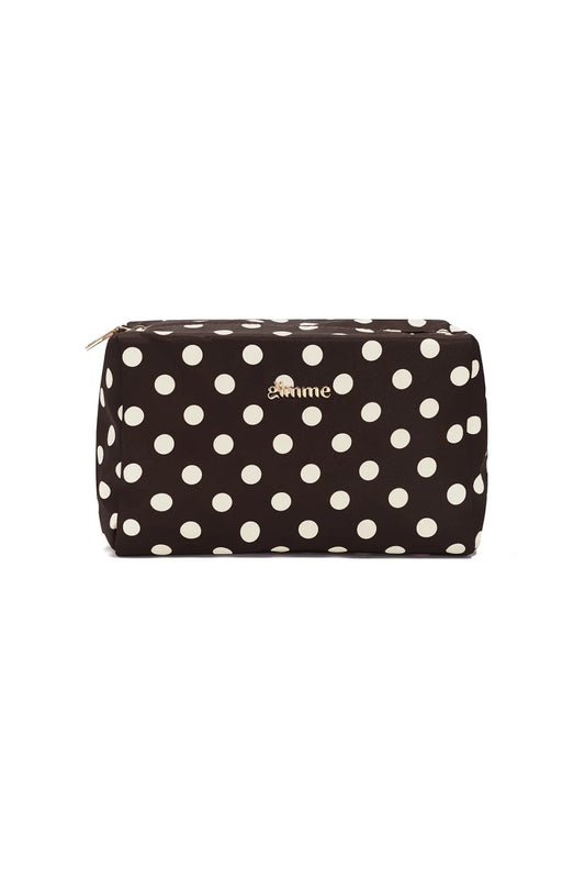 Polka Dot Kosmetik Tasche - Braun