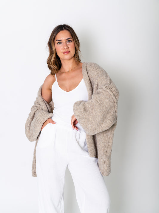 Tammy Strickjacke - Taupe