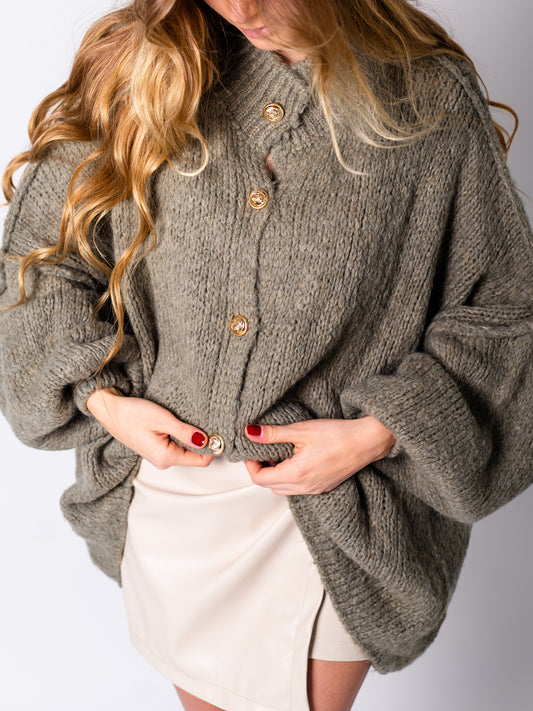 Danielle Strickjacke - Khaki