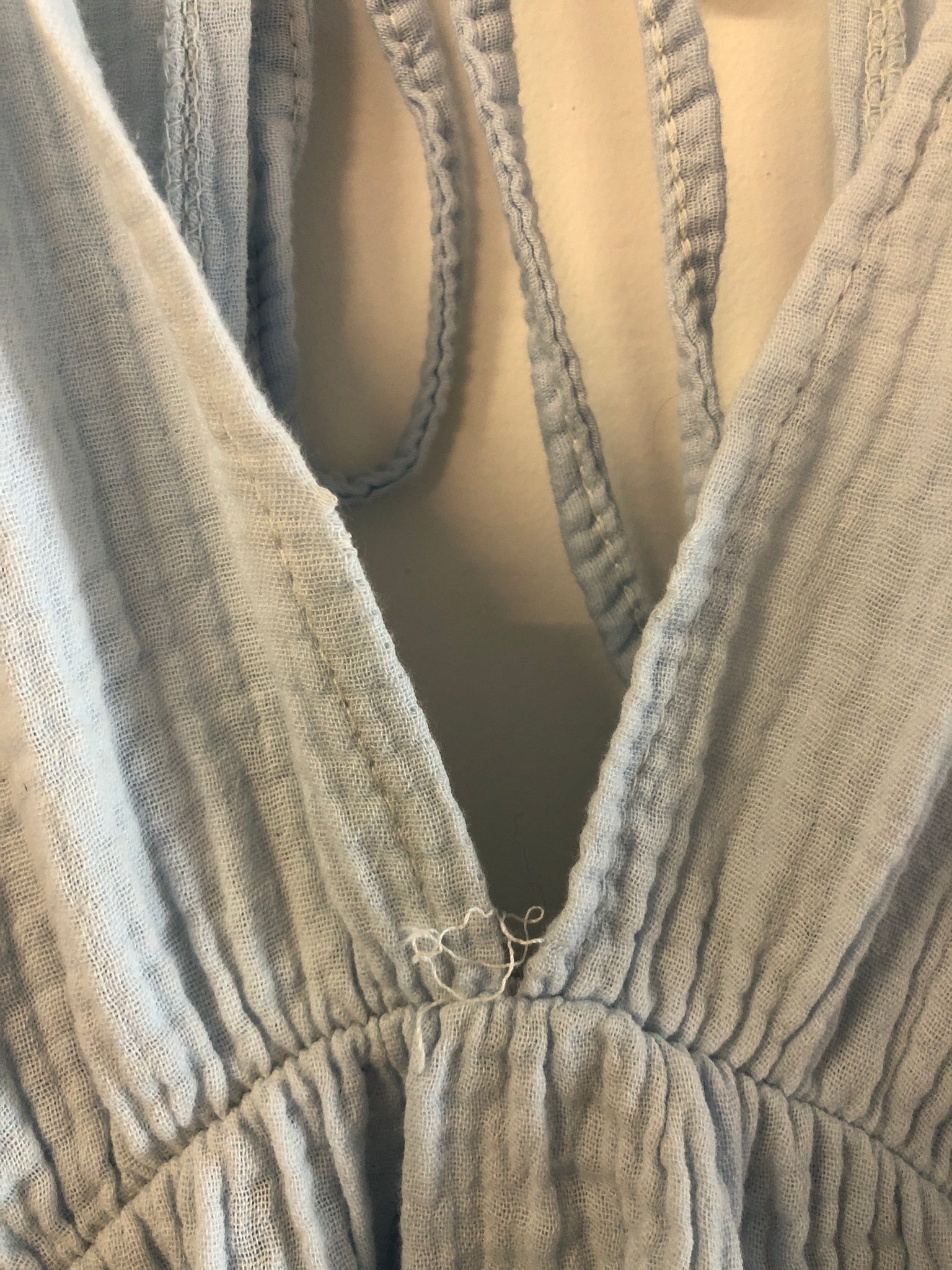 B-Ware 644. Amelia Musselin Kleid - Babyblau