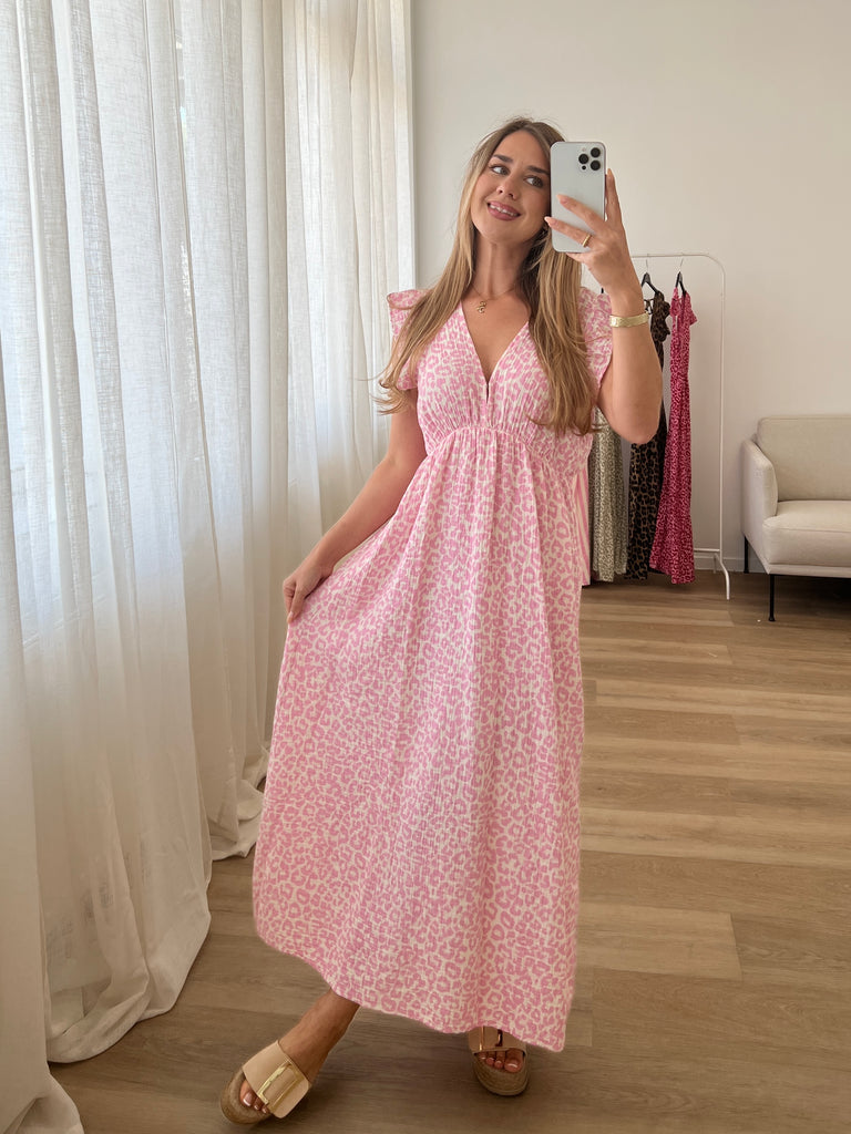 Leonora Musselin Kleid -  Leo/Rosa