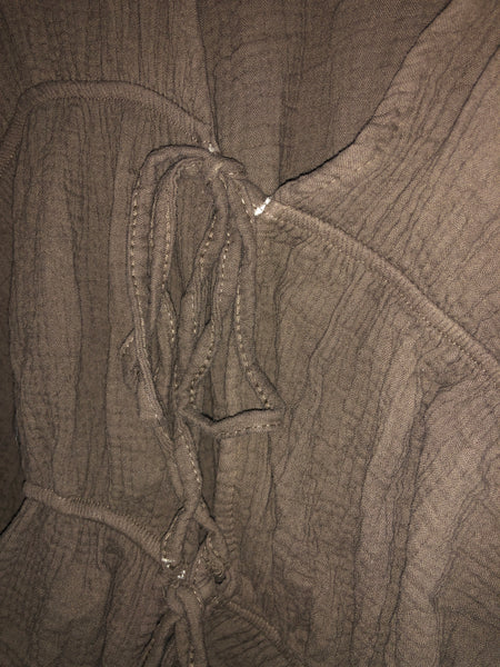 B-Ware 839. Eloise Musselin Bluse - Espresso
