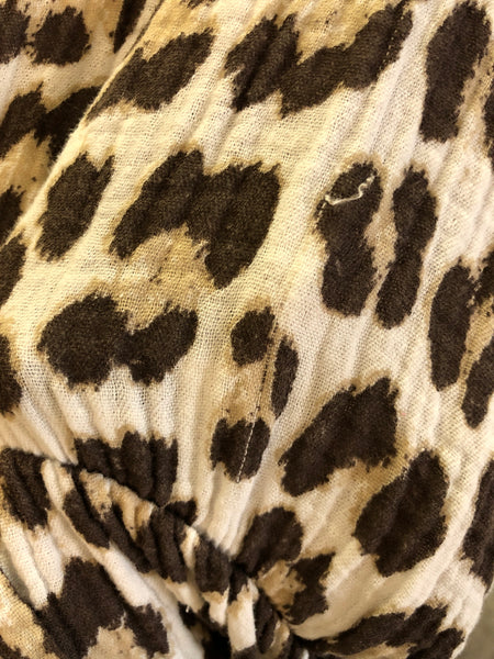 B-Ware 875. Leonora Musselin Kleid -  Leo/Braun