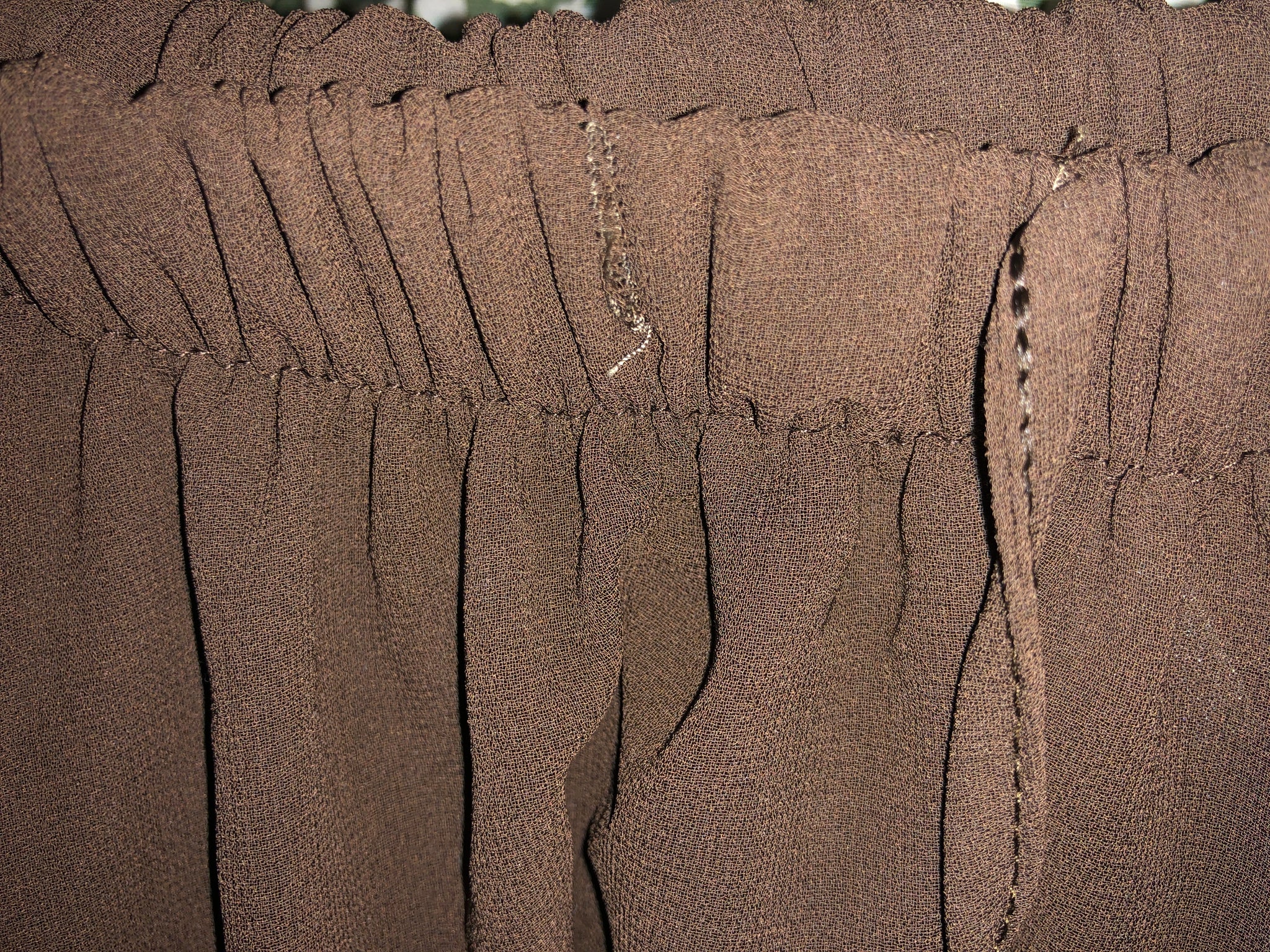 B-Ware 842. Flowy Volant Skort - Dunkelbraun