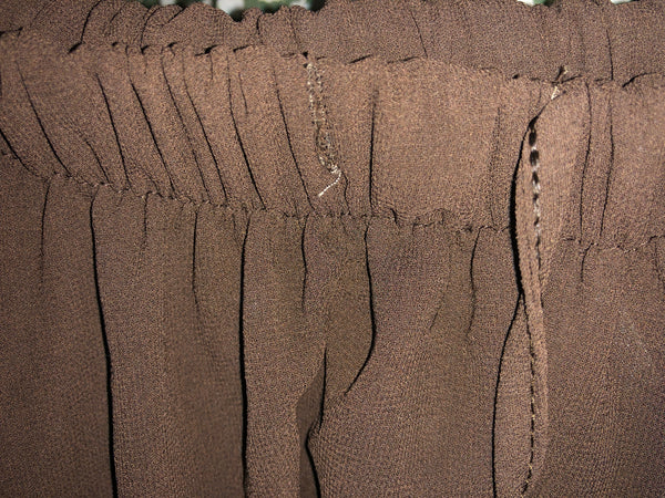 B-Ware 842. Flowy Volant Skort - Dunkelbraun