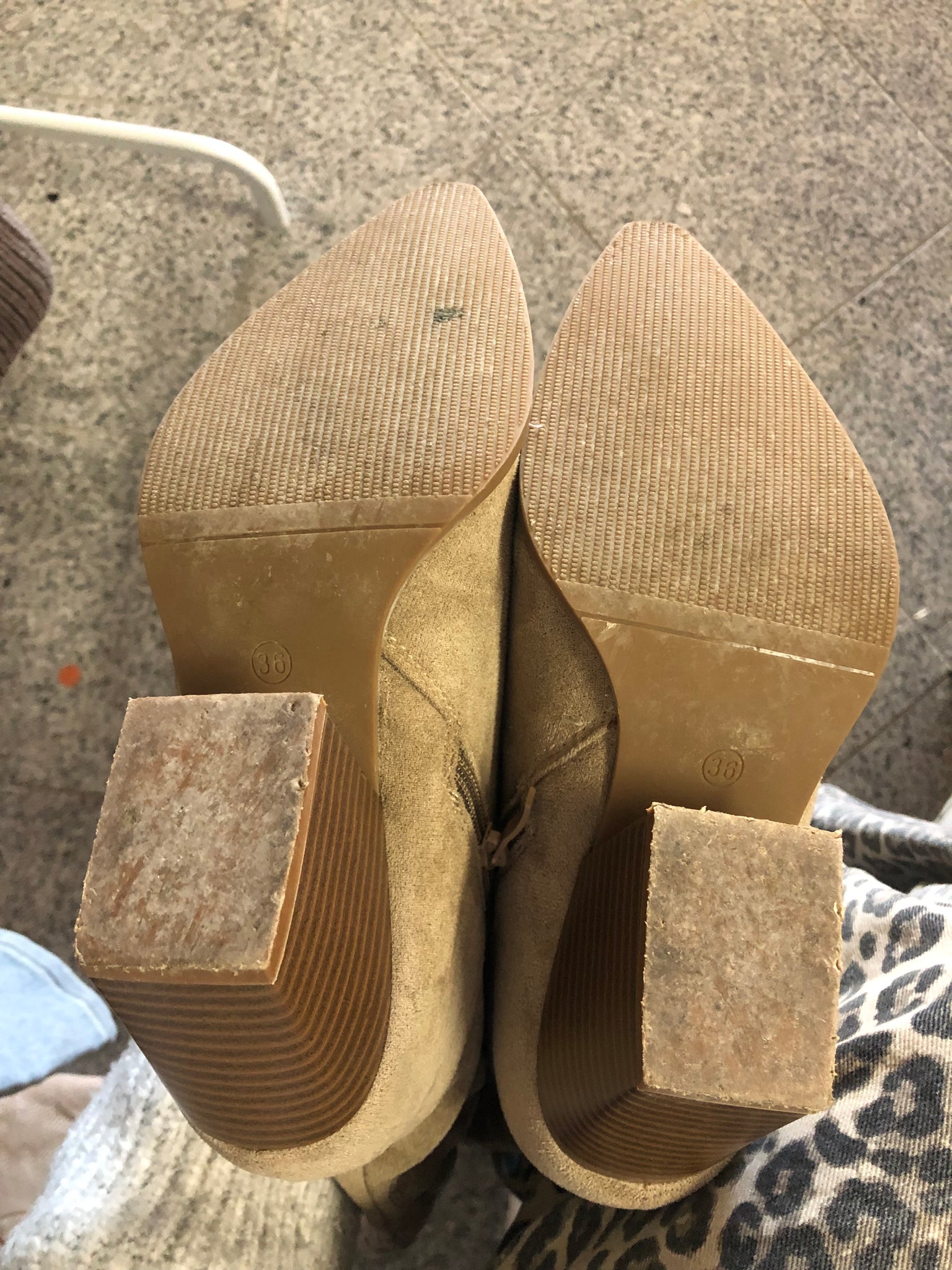 B-Ware 789. Hannah Western Stiefel - Beige Gr.36