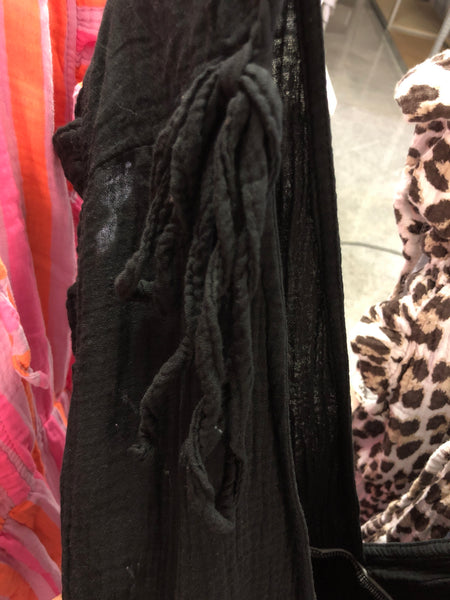 B-Ware 874. Leonora Musselin Kleid - Schwarz