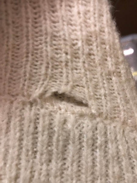 B-Ware 833. Zip Up Uni Cardigan - Beige