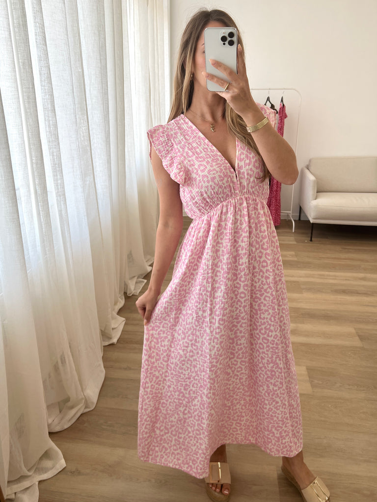 Leonora Musselin Kleid -  Leo/Rosa