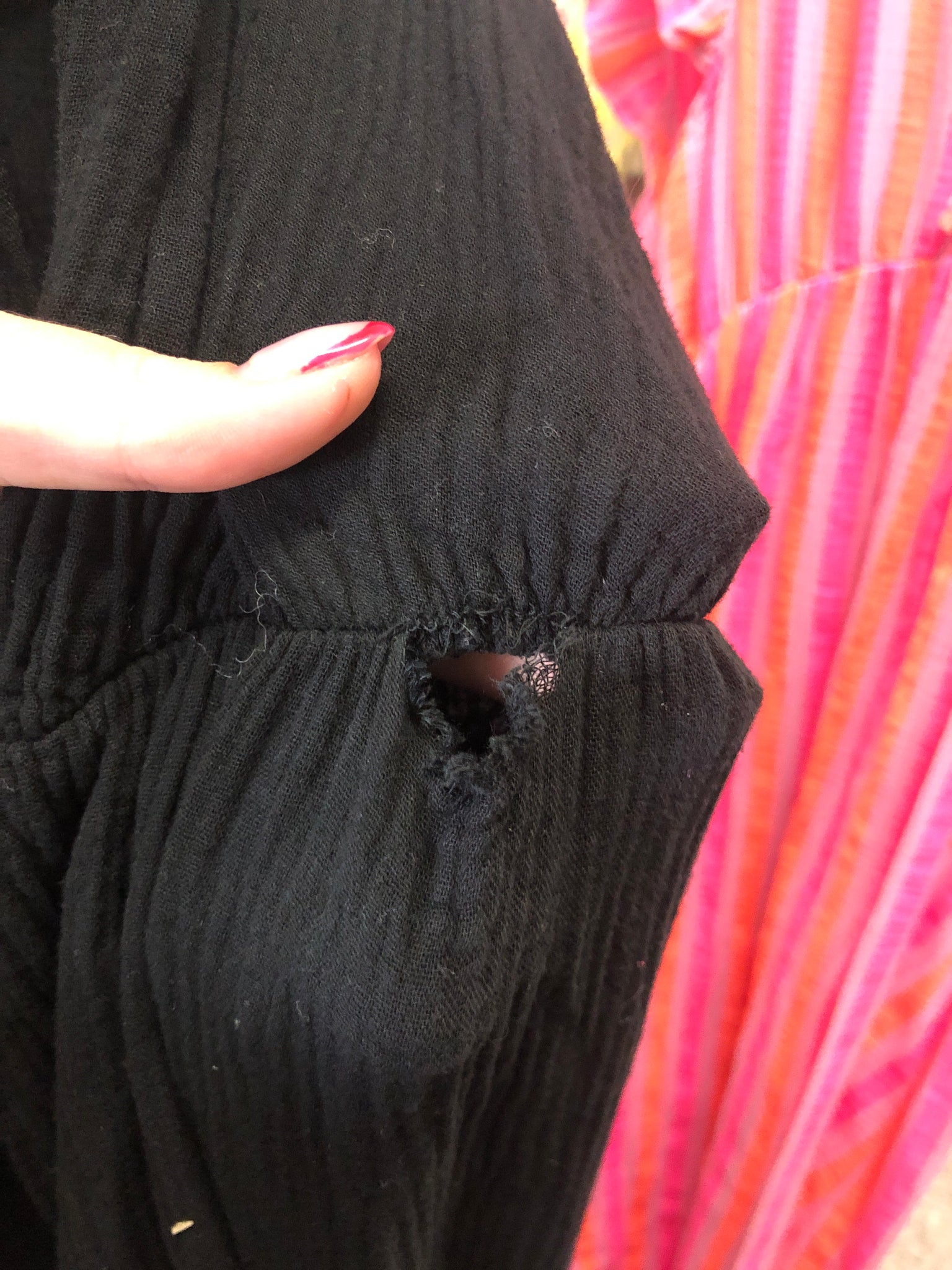 B-Ware 733. Leonora Musselin Kleid - Schwarz