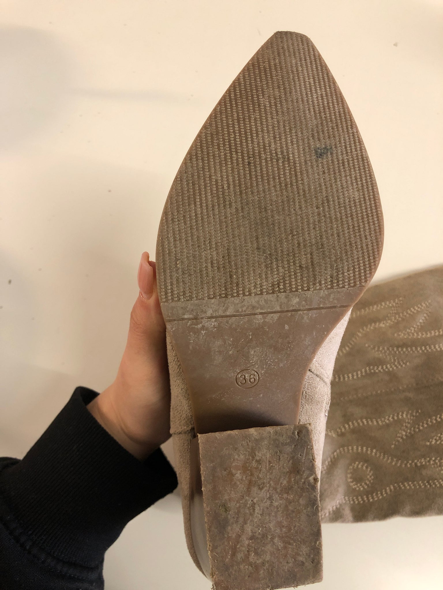 B-Ware 648. Mariella Absatz Stiefel - Taupe Gr. 36