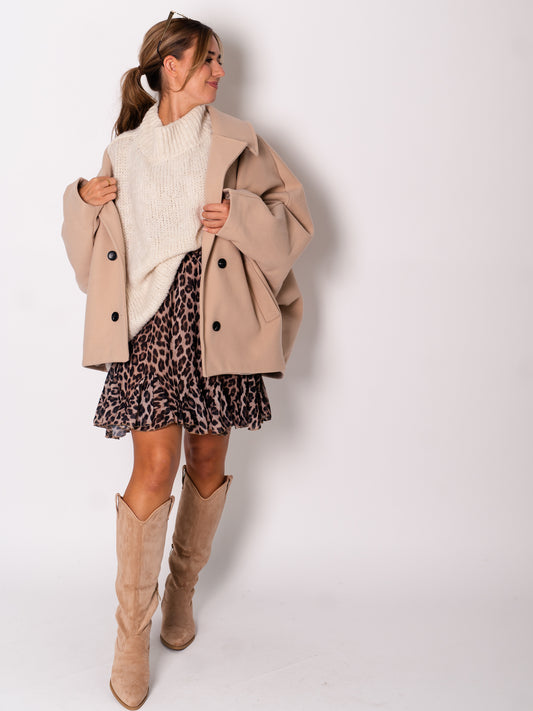 Cora Oversize Jacke - Beige