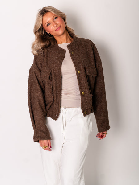 Lana Teddy Jacke - Braun
