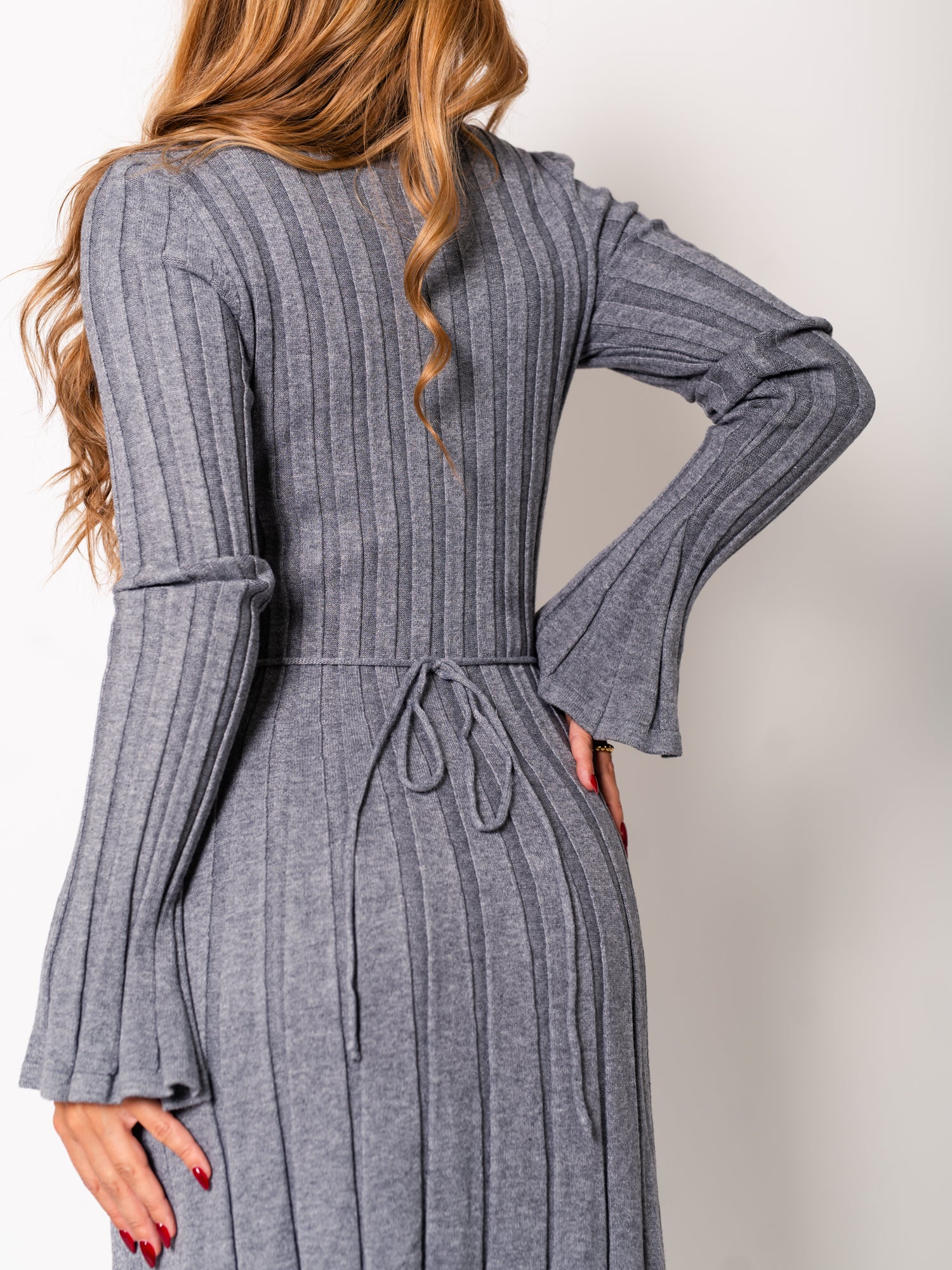 Charlotte Strick Kleid - Grau