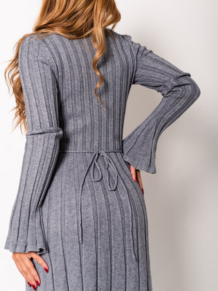 Charlotte Strick Kleid - Grau