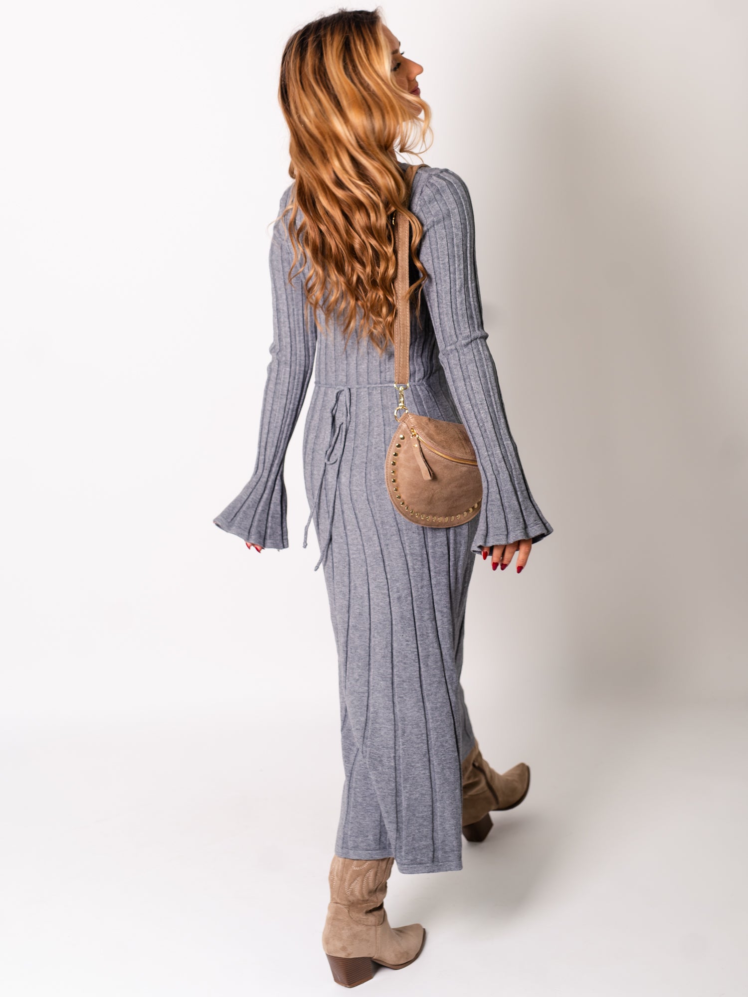 Charlotte Strick Kleid - Grau