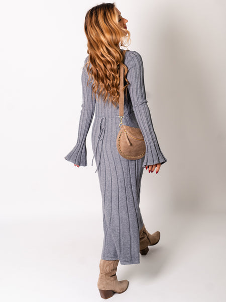 Charlotte Strick Kleid - Grau