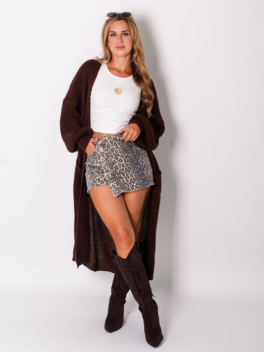 Maddy Longcardigan - Dunkelbraun