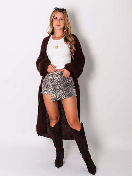 Maddy Longcardigan - Dunkelbraun