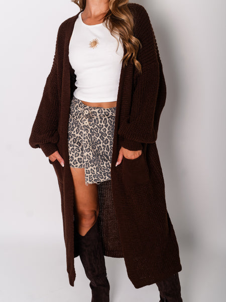 Maddy Longcardigan - Dunkelbraun