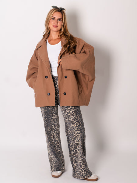 Cora Oversize Jacke - Camel