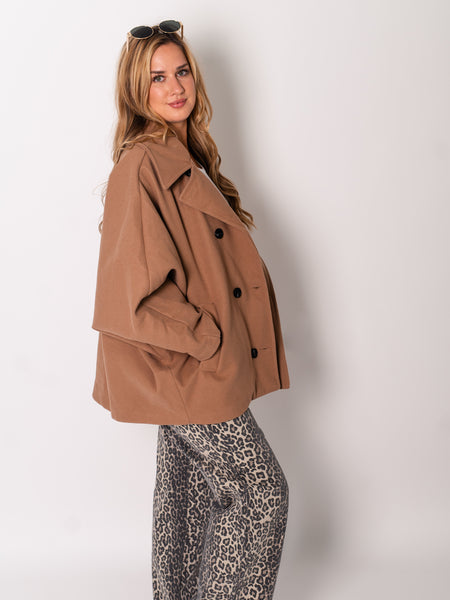 Cora Oversize Jacke - Camel