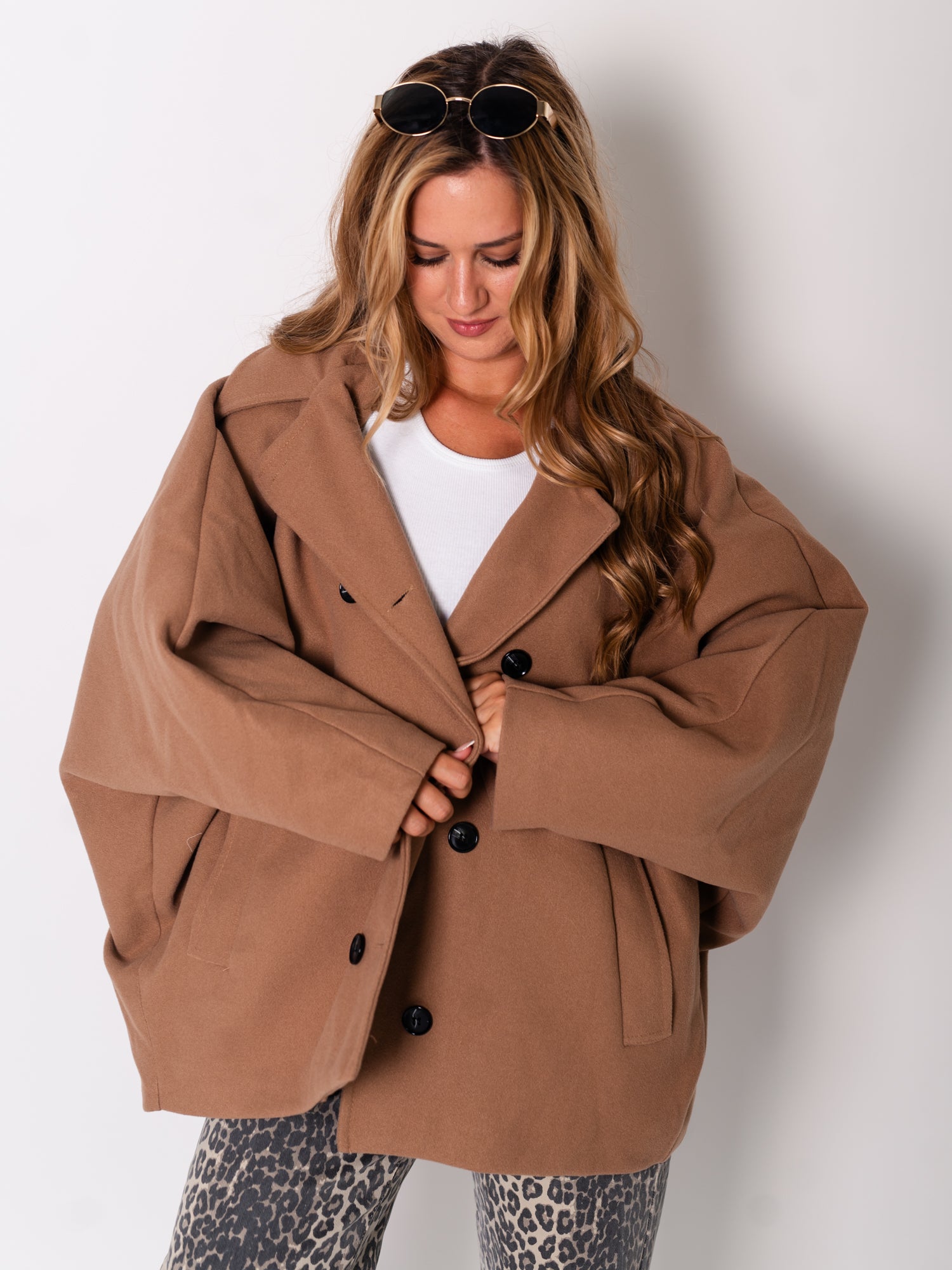 Cora Oversize Jacke - Camel