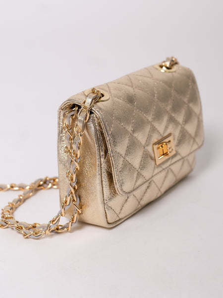 Pretty Gesteppte Tasche - Gold