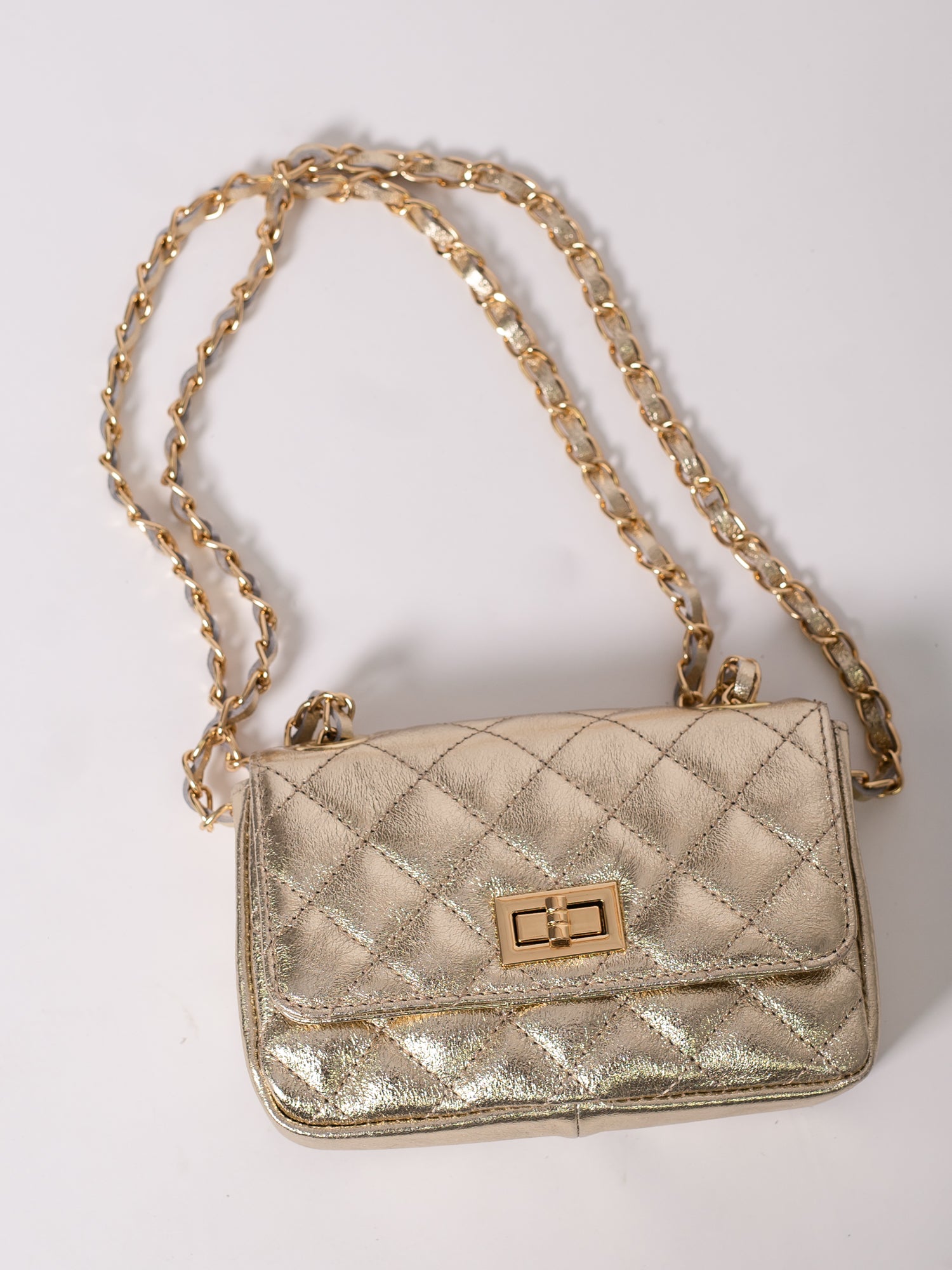 Pretty Gesteppte Tasche - Gold