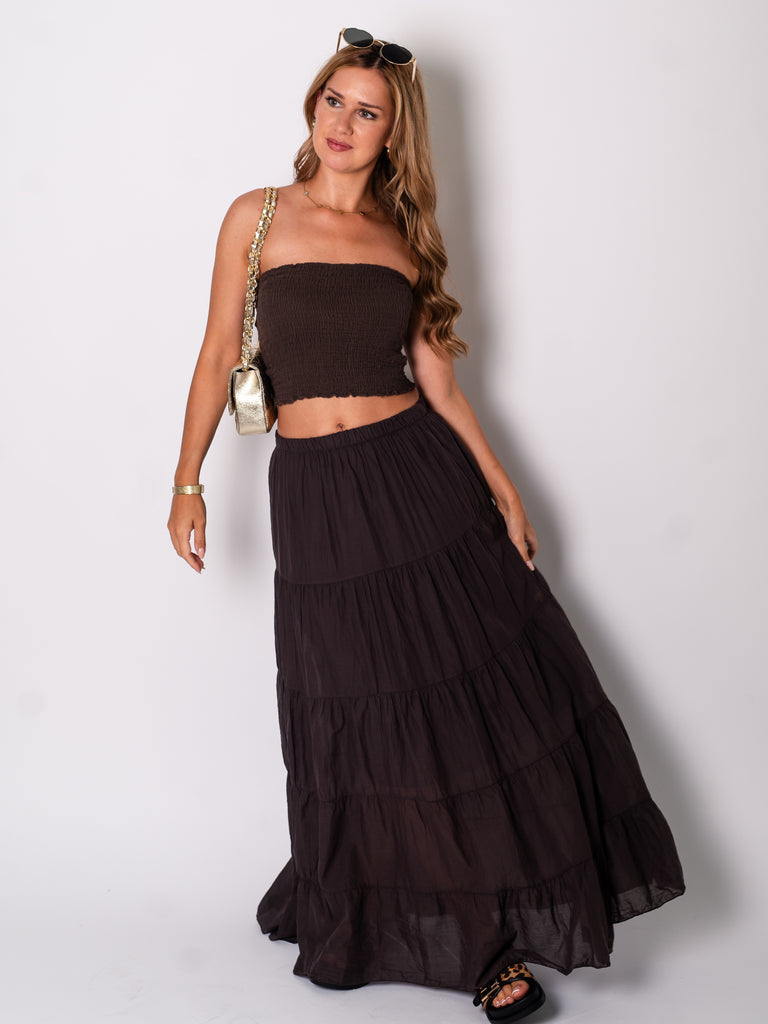 Zafina Maxi Rock - Espresso