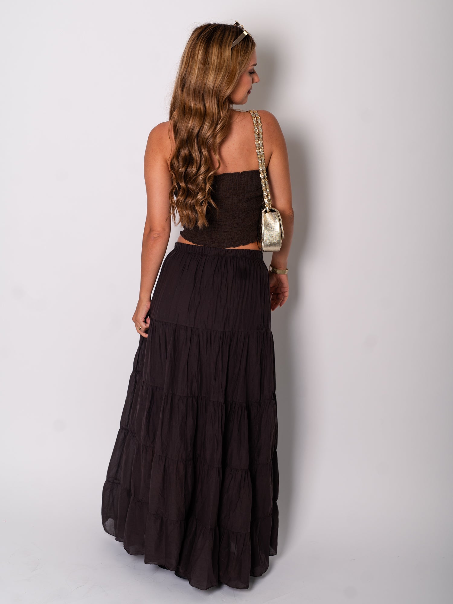 Zafina Maxi Rock - Espresso