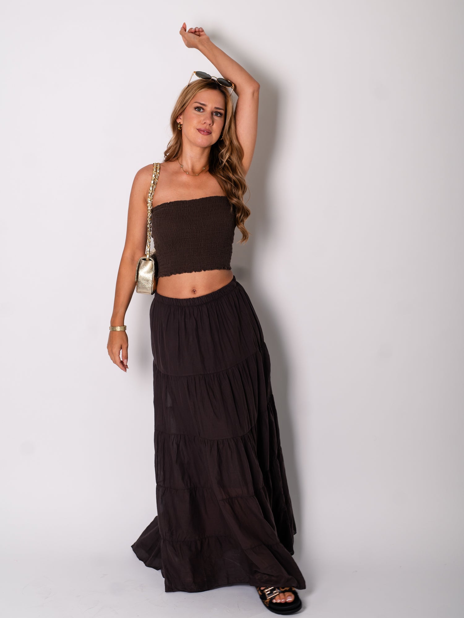 Zafina Maxi Rock - Espresso