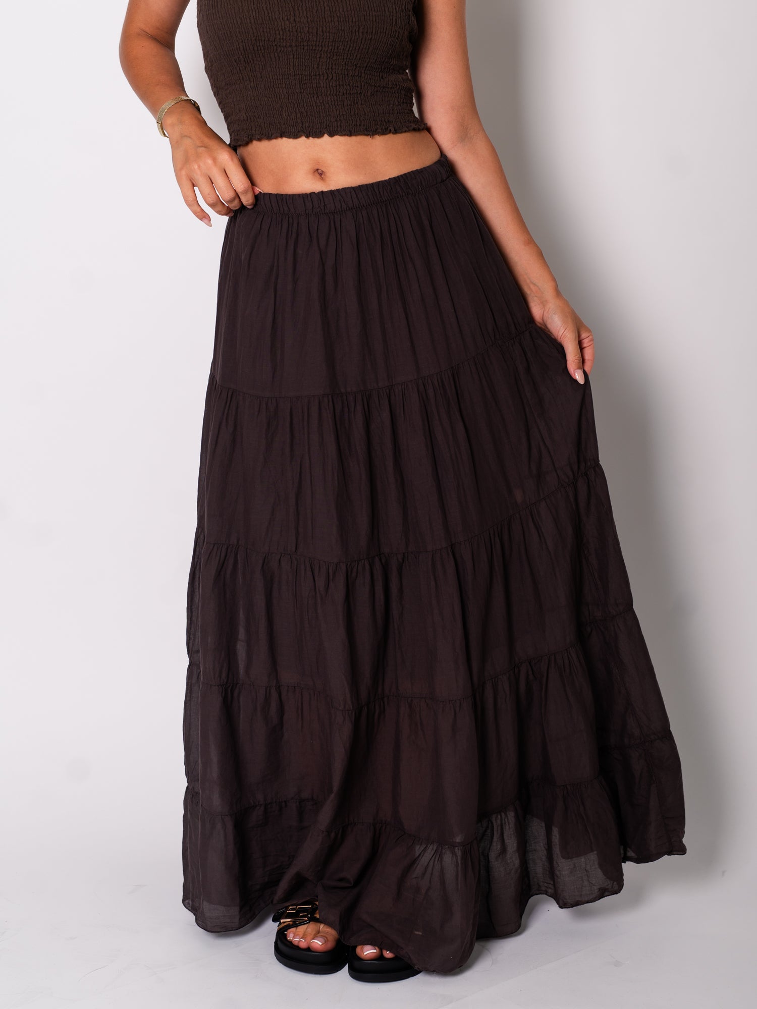 Zafina Maxi Rock - Espresso