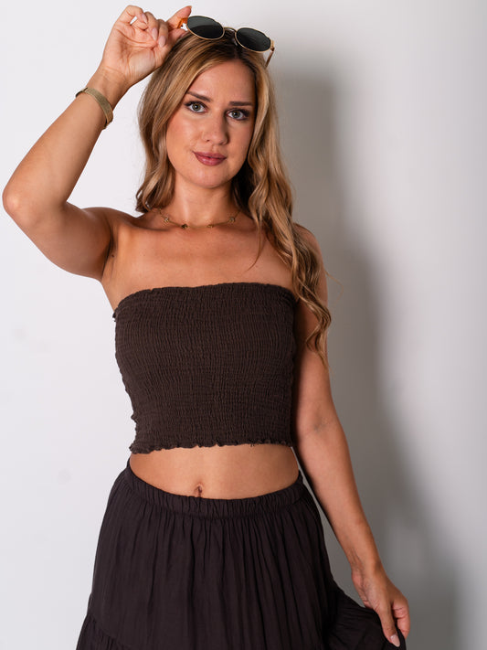 Nala Bandeau Top - Espresso