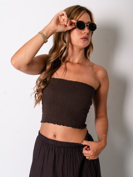Nala Bandeau Top - Espresso