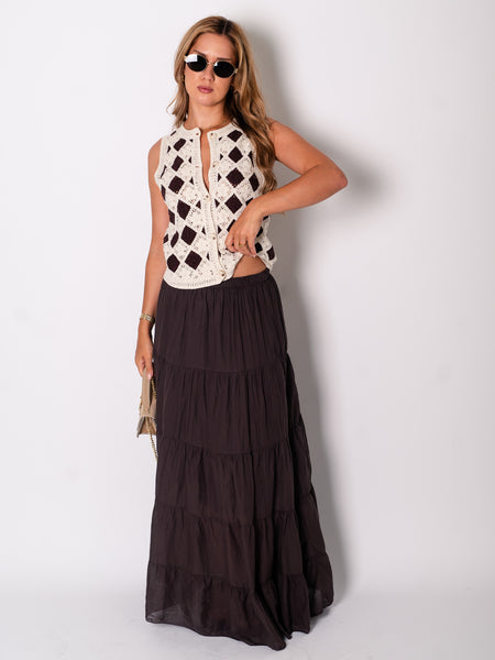 Zafina Maxi Rock - Espresso