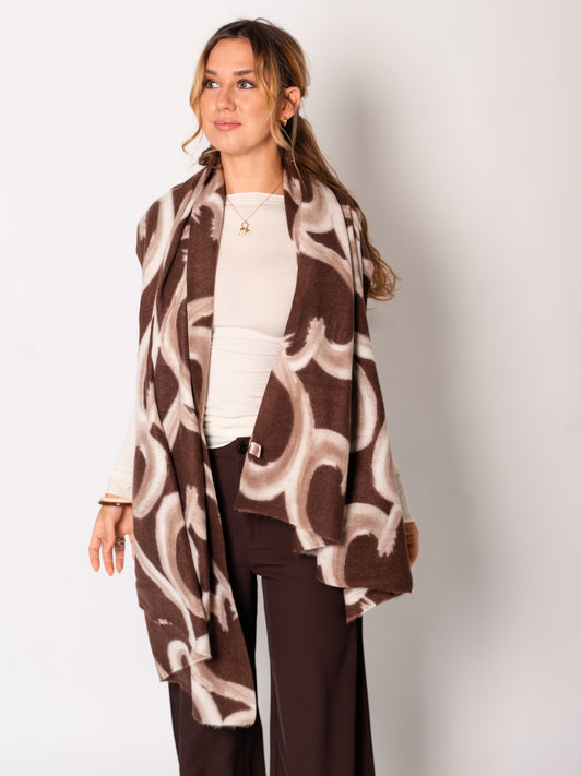 Soft Heart Schal - Braun