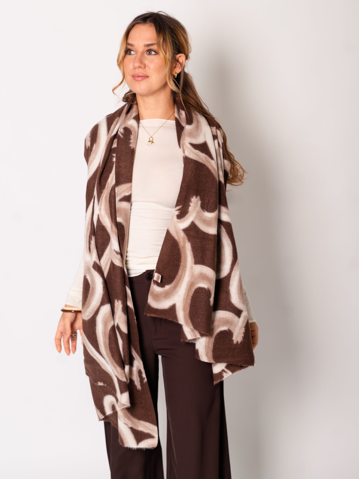 Soft Heart Schal - Braun