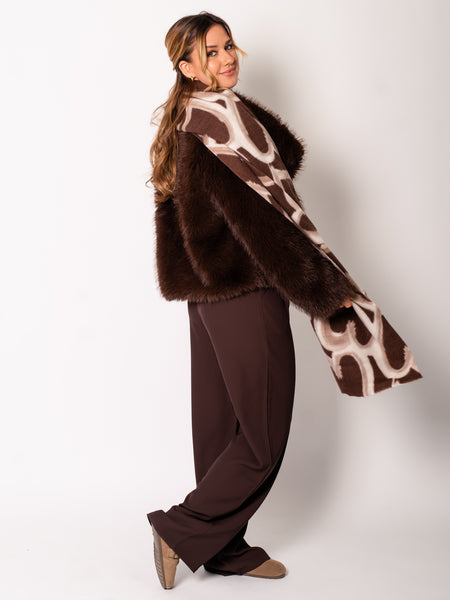 Sophia Fell Jacke - Braun