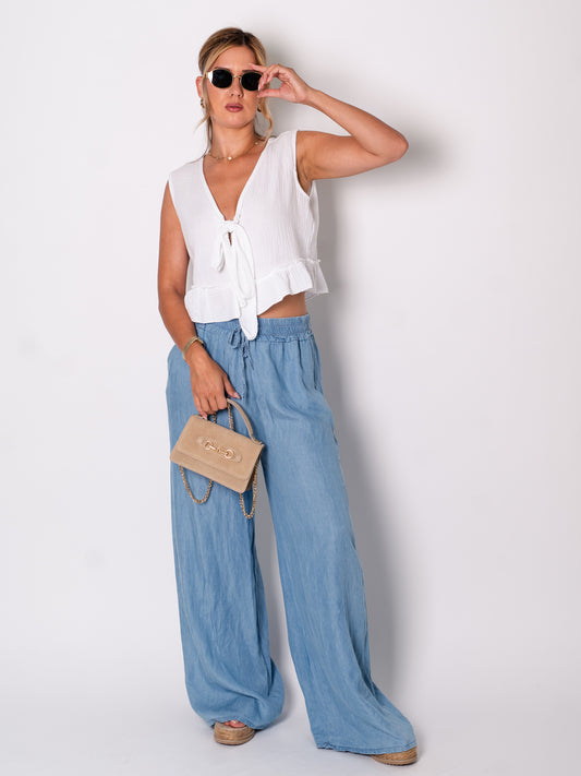 Liva Tencel Hose - Hellblau
