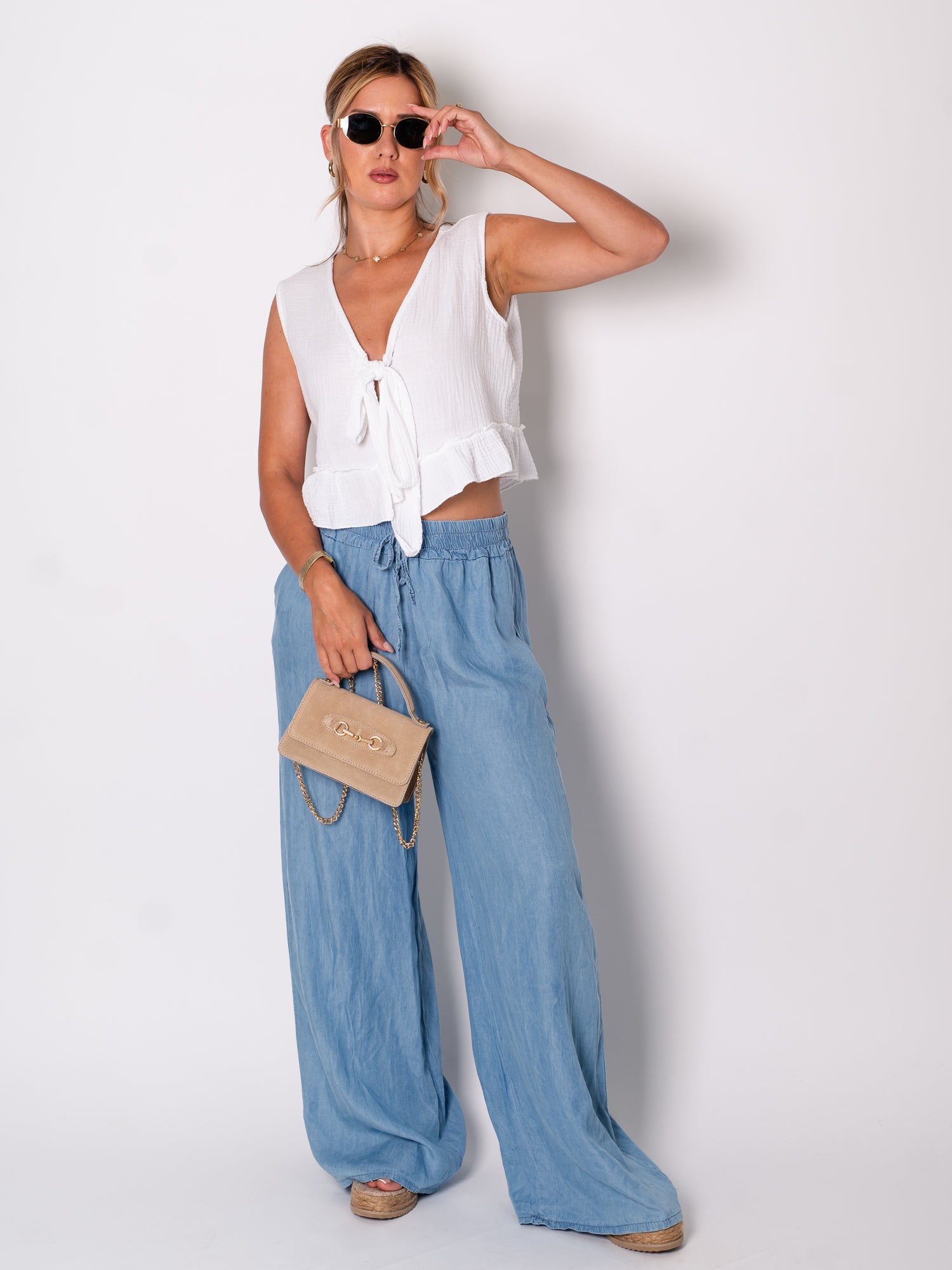 Liva Tencel Hose - Hellblau
