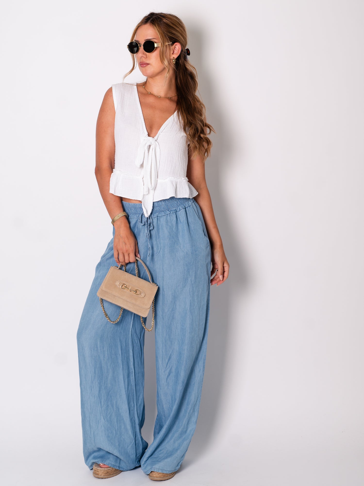 Liva Tencel Hose - Hellblau