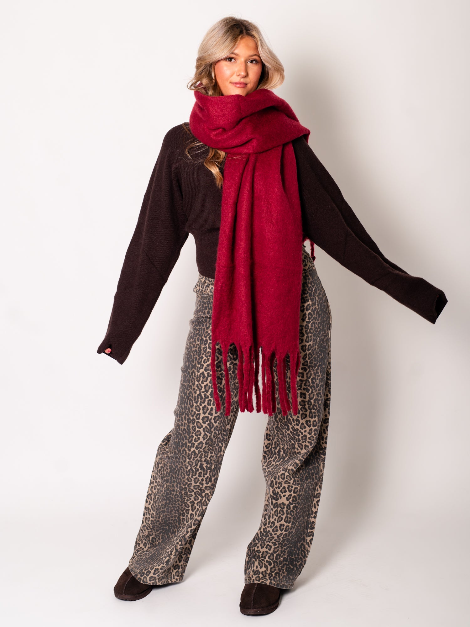 Colour Schal - Burgundy