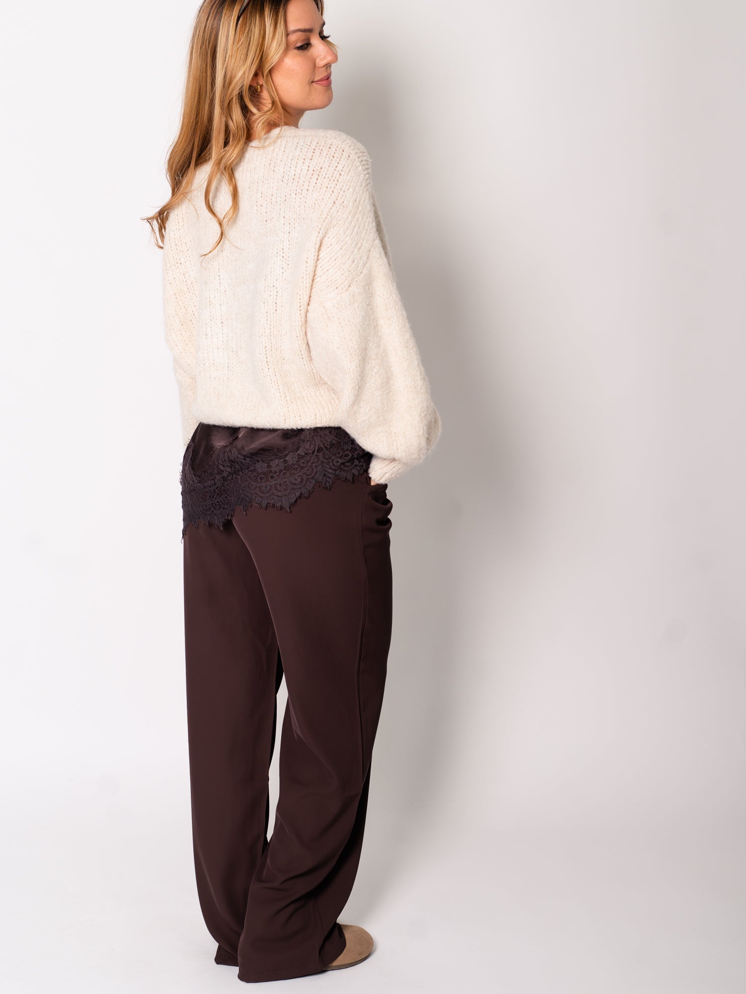 Knot Strick Pullover - Creme