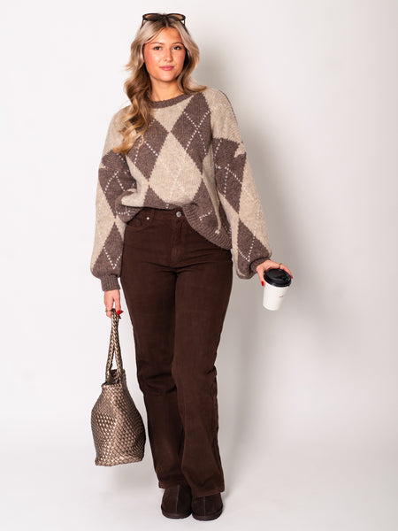 College Pullover - Coffee/Taupe
