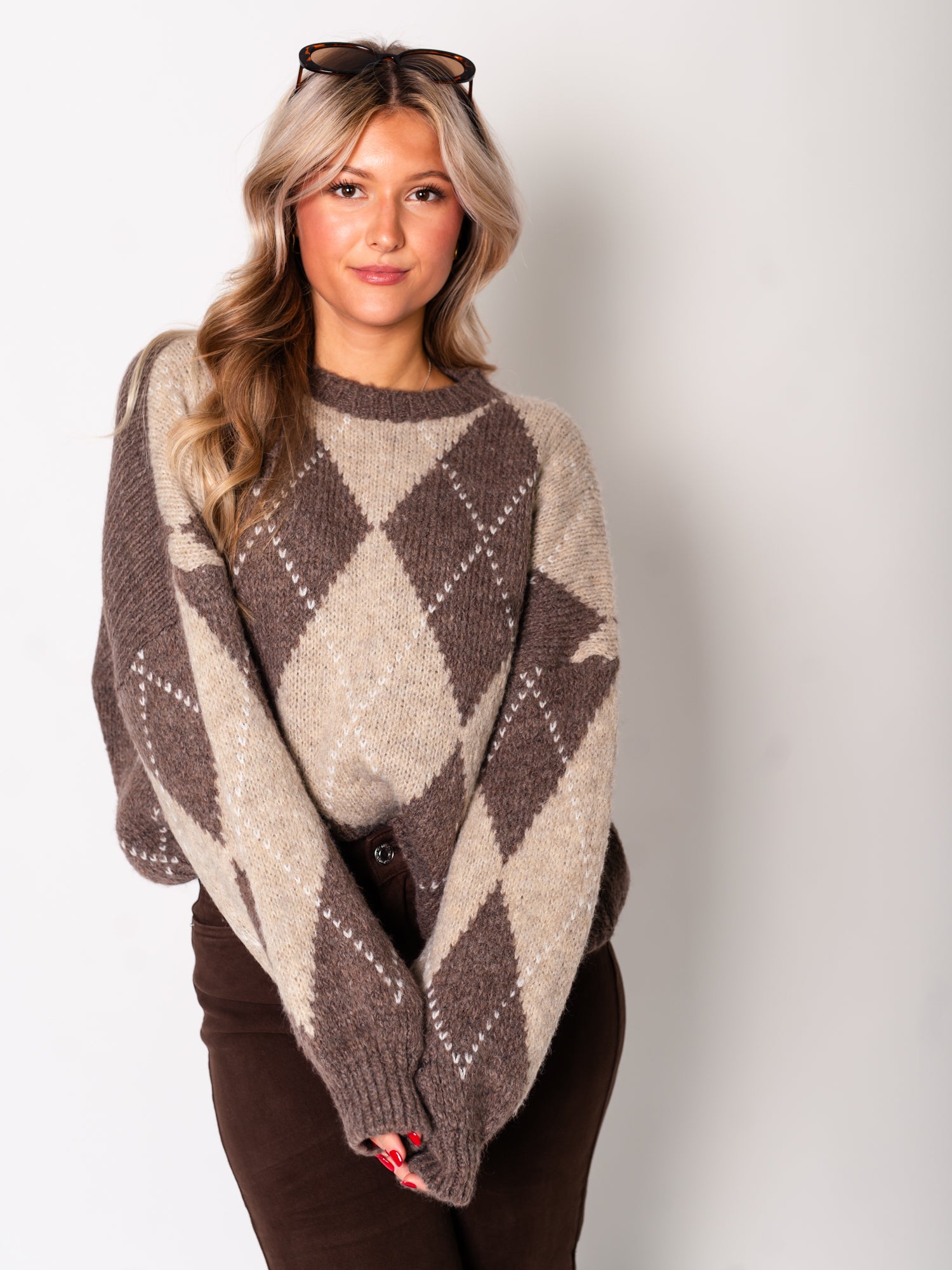 College Pullover - Coffee/Taupe