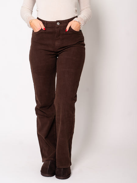 Brownie Wideleg Jeans - Braun